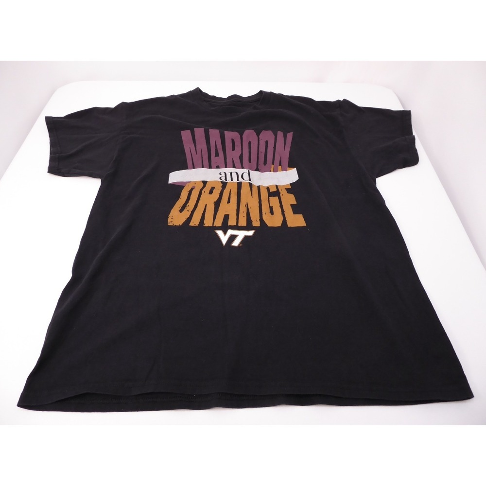 Street-Spec Virginia Teck Maroon and Orange Hookies VT Large T Shirt